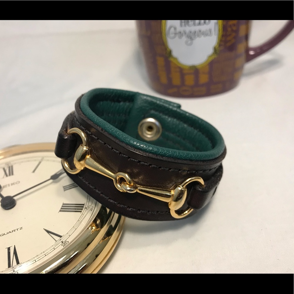 🔆 SALE! Horsebit design leather cuff